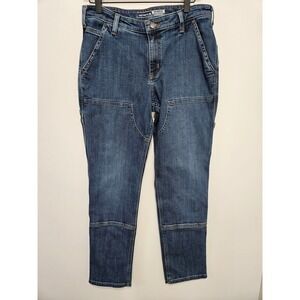 Carhartt Relaxed Fit Double Front Carpenter Jeans Blue Denim BD5110-W Womens 8R